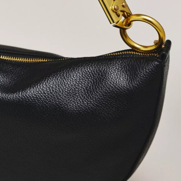 Faux-Leather Rounded Buckle Slouchy Bags: NWT - Picture 4 of 13